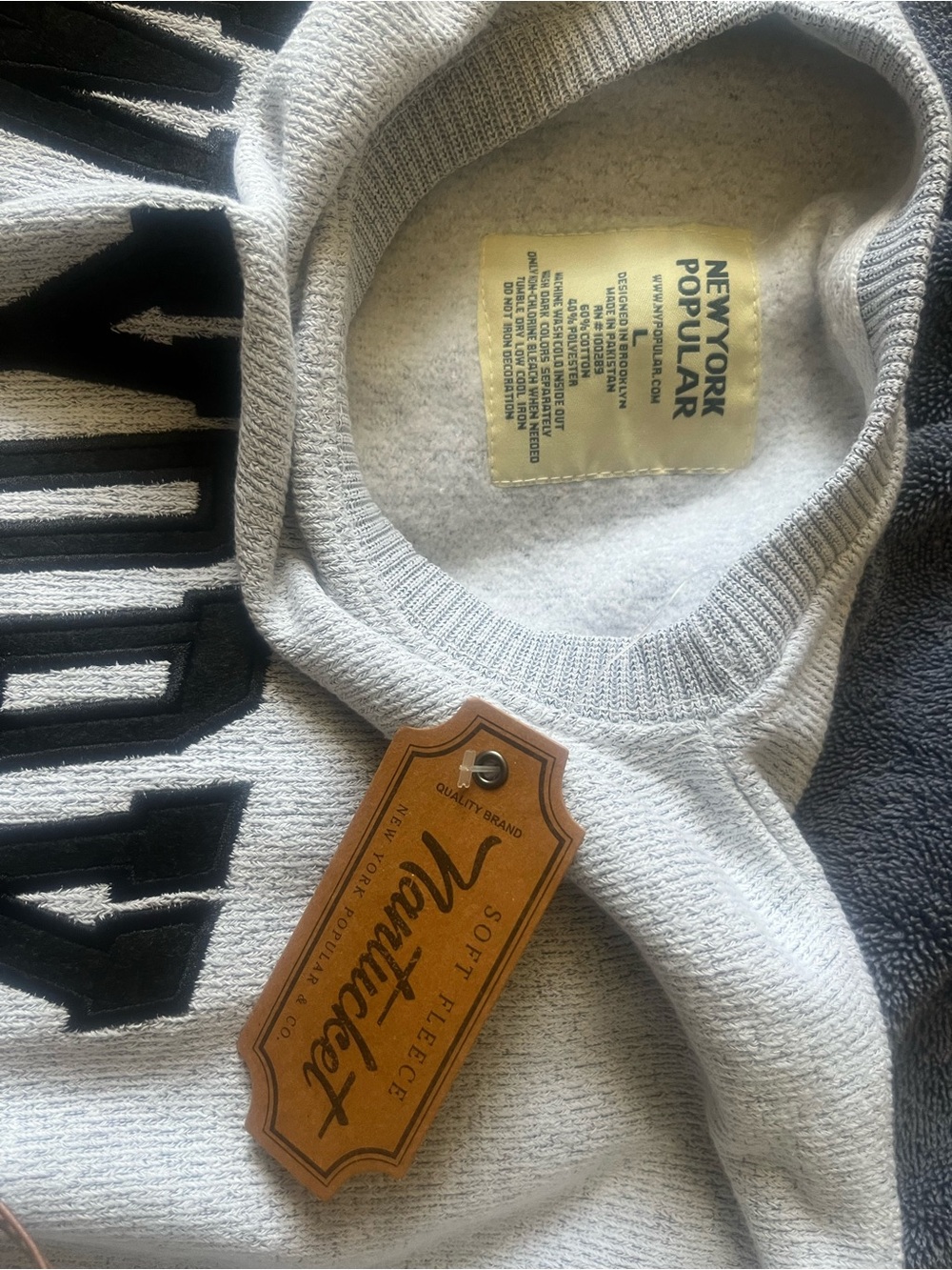 Men's Light Gray Pullover Sweatshirt